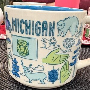 Starbucks Michigan Mug - Blue and Green Design